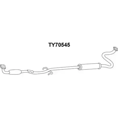 Передний глушитель VENEPORTE 2711702 F G76M6 TY70545 1YRT2K5 изображение 0