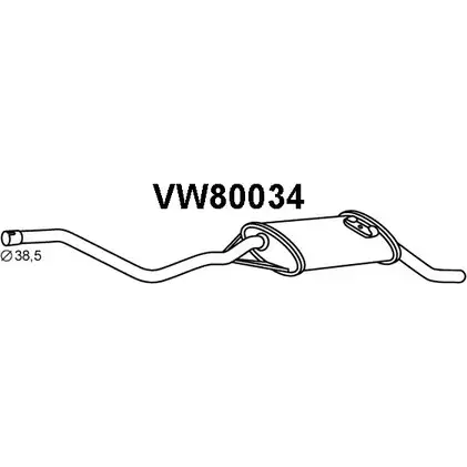 Задний глушитель VENEPORTE VW80034 HFEGAL8 2712007 7 W0KS изображение 0