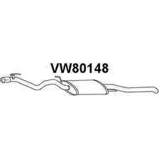 Задний глушитель VENEPORTE VW80148 BNT 3K 2712116 TBLMSD