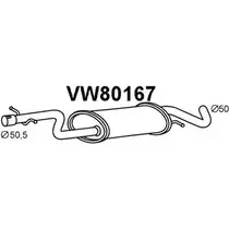 Передний глушитель VENEPORTE 5HKY117 VW80167 XZ2V YQ 2712132