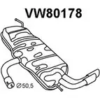 Задний глушитель VENEPORTE 6FA7EZ VW80178 CHQ 3RSH 2712142