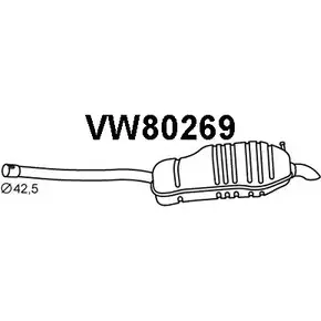 Задний глушитель VENEPORTE CY4YC VW80269 WM6 6MH 2712225