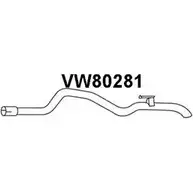 Выхлопная труба глушителя VENEPORTE DBS0EX QBY6 T 2712237 VW80281