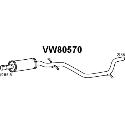 Резонатор VENEPORTE 845MPPY VW80570 2712415 9I 69FV изображение 0