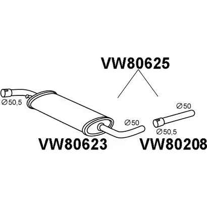 Передний глушитель VENEPORTE VW80625 2712457 O IENRE VFSSORV изображение 0