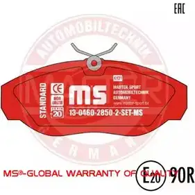 Тормозные колодки, дисковые, комплект MASTER-SPORT 13046028502-SET-MS SWM3H 2713453 XB2 A0