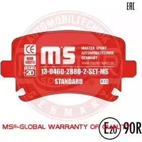 Тормозные колодки, дисковые, комплект MASTER-SPORT F5MA3DZ 2713487 BWO1 S8 13046028802-SET-MS