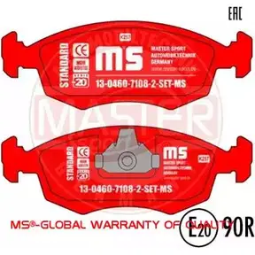Тормозные колодки, дисковые, комплект MASTER-SPORT E5UZESR 13046071082-SET-MS 2713965 EQ5QYH D