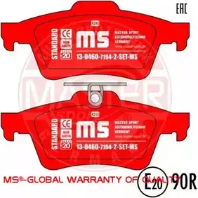 Тормозные колодки, дисковые, комплект MASTER-SPORT 3F8IZN 13046071942-SET-MS TD1 U38 2714052 изображение 0