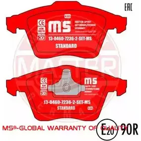 Тормозные колодки, дисковые, комплект MASTER-SPORT 2714078 Y3T3AU8 13046072362-SET-MS D FCL1 изображение 0