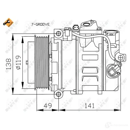 Компрессор кондиционера NRF 32228 1786220 3IN0 J 8718042016720 изображение 1