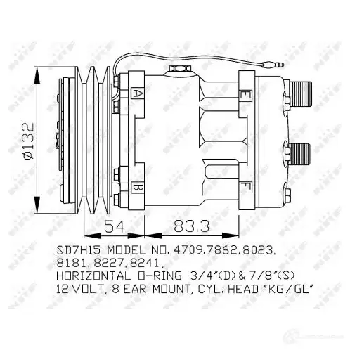 Компрессор кондиционера NRF 32131 7 PXUXR 1786118 8718042015822 изображение 5