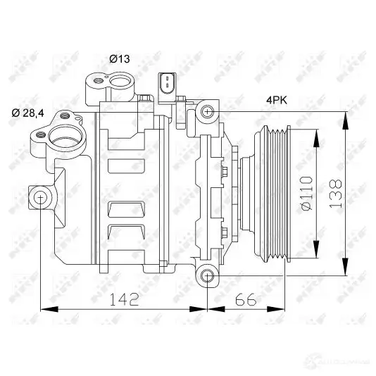 Компрессор кондиционера NRF 1786087 32106g 8718042137111 PB8Y RA изображение 3