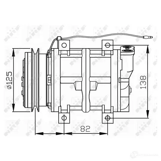 Компрессор кондиционера NRF 4 5YZBE 1786251 32250 8718042016928 изображение 2