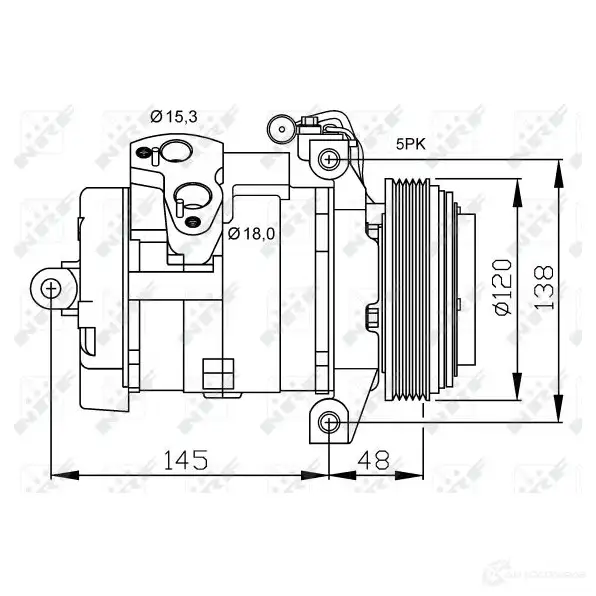 Компрессор кондиционера NRF 32377g 1786317 XZZF 3YU 8718042137692
