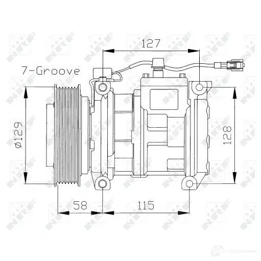 Компрессор кондиционера NRF 1786072 8718042015518 32094 FTC H56Z изображение 5
