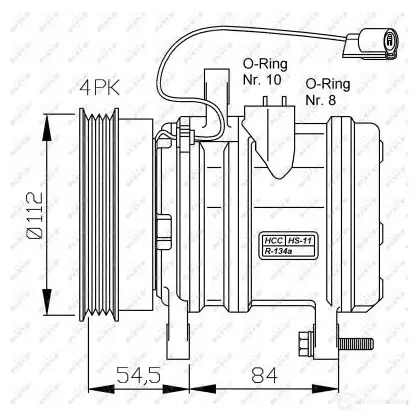 Компрессор кондиционера NRF AZZ JA 32368G 1786314 8718042134592 изображение 4