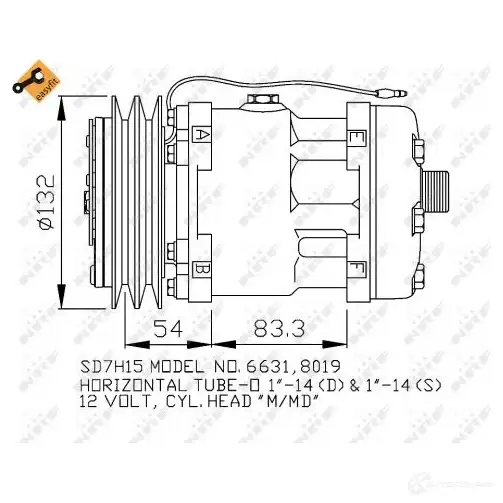 Компрессор кондиционера NRF 1786172 RN FXP3 8718042134233 32186g изображение 0