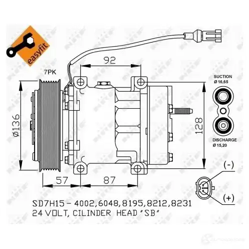 Компрессор кондиционера NRF 32131G J9 1SUQ 8718042137227 1786119 изображение 6