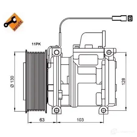Компрессор кондиционера NRF 8718042167804 1786829 TJQEG X 32829 - Изображение 1