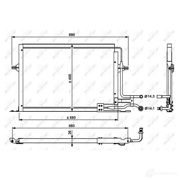 Радиатор кондиционера NRF 35139 8718042020512 Z6RK 6 1787520 изображение 0