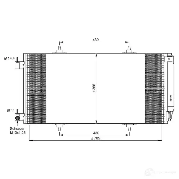 Радиатор кондиционера NRF 35786 1787932 WODKO J 8718042062246 - Изображение 1