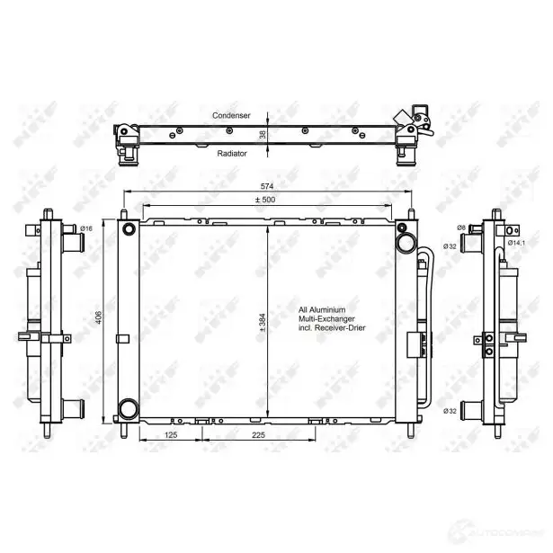 Радиатор кондиционера NRF 8718042148681 350068 1787417 981 BC - Изображение 1
