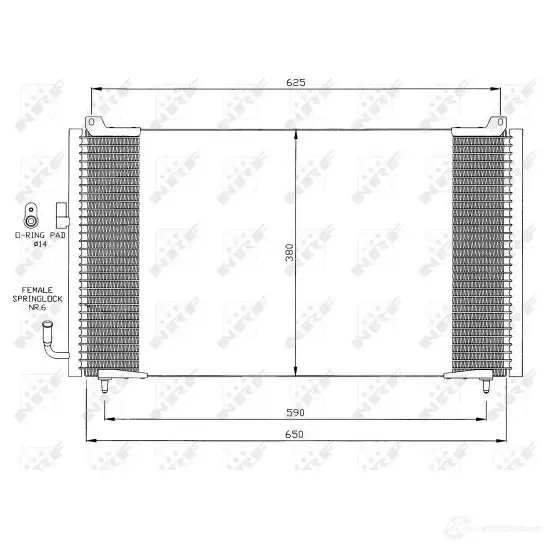 Радиатор кондиционера NRF 1787654 8718042022660 35378 ILYG IE изображение 0