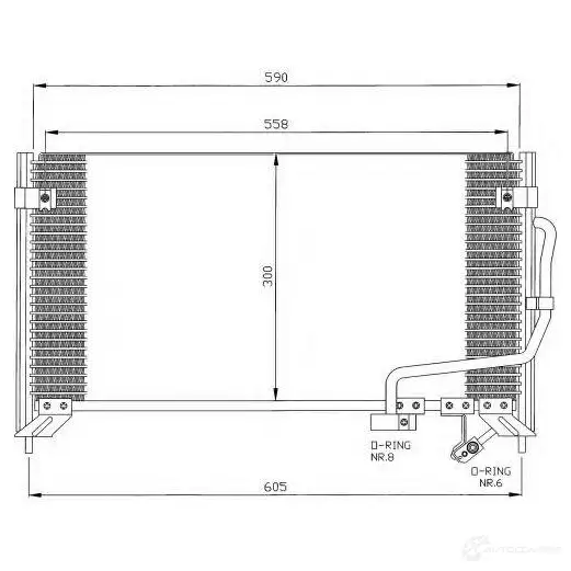 Радиатор кондиционера NRF 1787612 Q28L O 8718042022127 35320