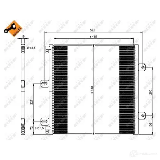 Радиатор кондиционера NRF 8718042096333 1788018 9TGN X 35901 - Изображение 1