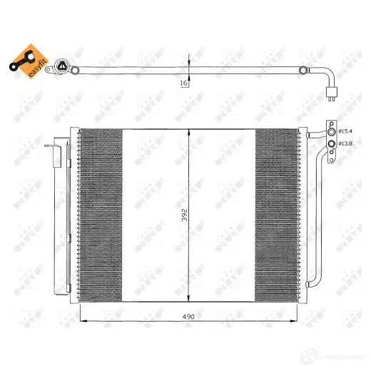 Радиатор кондиционера NRF 35406 UFVH K 8718042022936 1787671 изображение 1