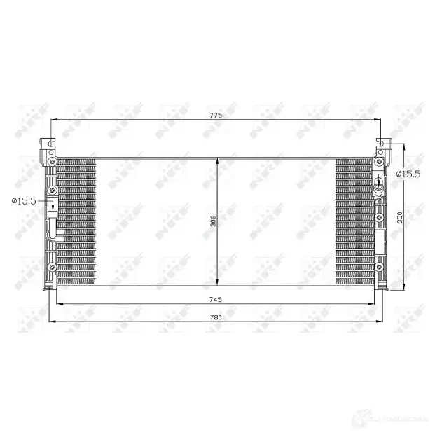 Радиатор кондиционера NRF 20 6QPC5 1787583 35280 8718042021724 - Изображение 1