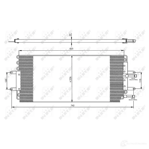Радиатор кондиционера NRF F595 K 1787718 8718042023629 35479 - Изображение 1