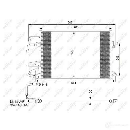Радиатор кондиционера NRF 35251 H QHZW6 1787572 8718042021441 - Изображение 1