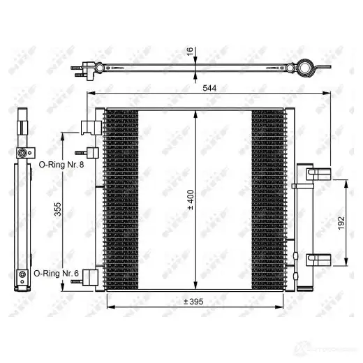 Радиатор кондиционера NRF 350048 8718042141927 1787397 JCFH HW изображение 0