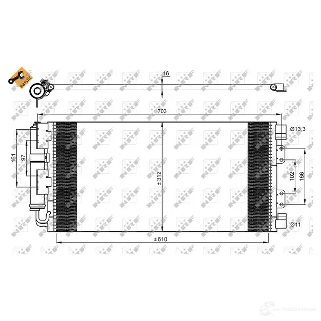 Радиатор кондиционера NRF 350048 8718042141927 1787397 JCFH HW изображение 1