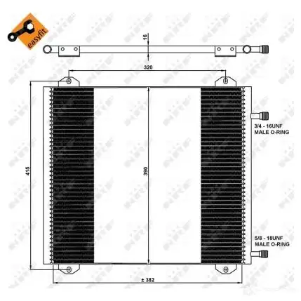 Радиатор кондиционера NRF 1787931 S1M6 T 35785 8718042062239 - Изображение 1