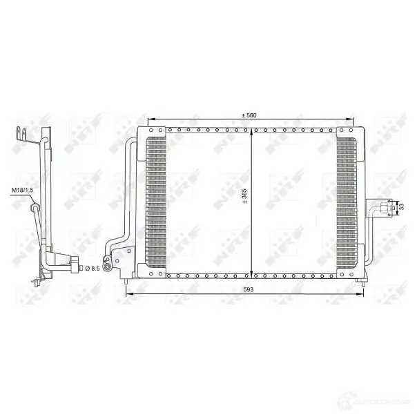 Радиатор кондиционера NRF H829 Z 8718042020789 1787532 35182 изображение 0