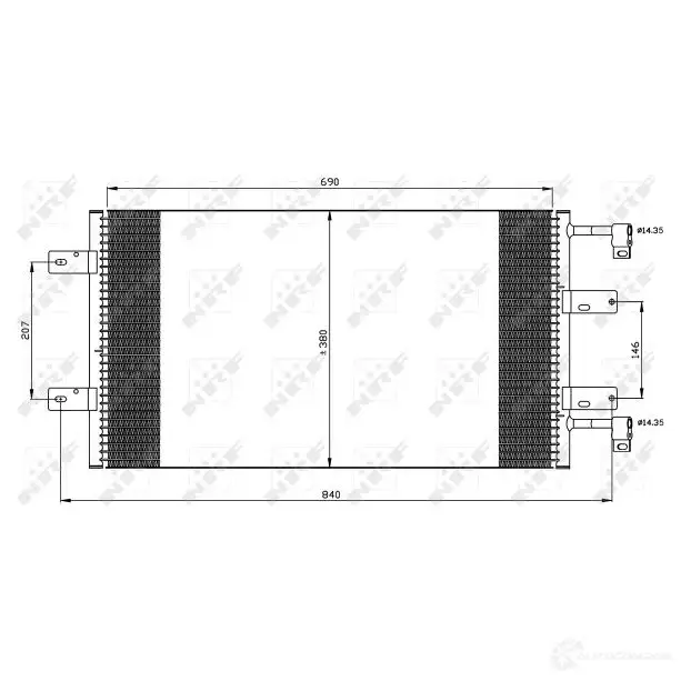 Радиатор кондиционера NRF 1787740 3Z KHTC 35505 8718042023872 - Изображение 1