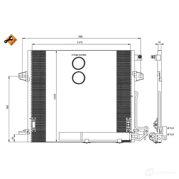 Радиатор кондиционера NRF 8718042102478 1788043 35927 N 3MOV изображение 0