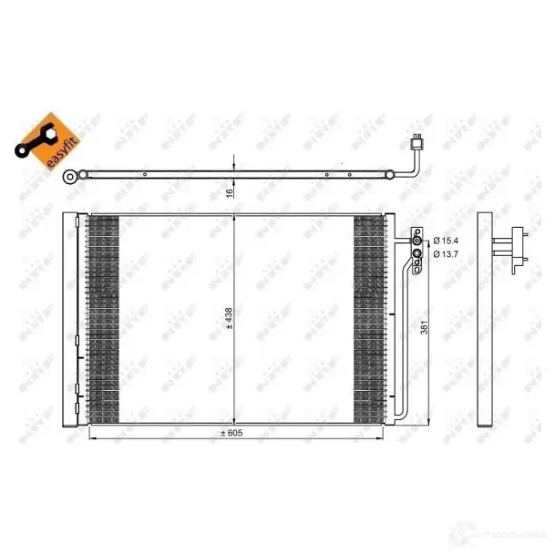 Радиатор кондиционера NRF H0N 8M 350224 8718042175823 1787471 изображение 1