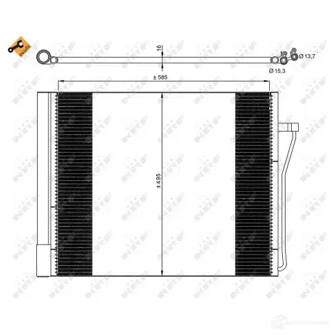 Радиатор кондиционера NRF Z6 5UM 1787426 8718042150745 350077 изображение 0