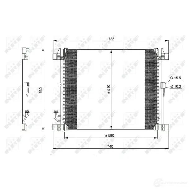 Радиатор кондиционера NRF 1787448 8718042160782 350099 D53M L изображение 0