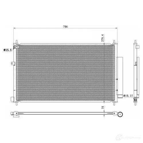 Радиатор кондиционера NRF 8718042304872 350419 BQFI O4S 1424953715 - Изображение 1