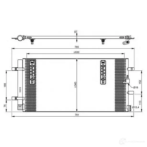 Радиатор кондиционера NRF 35916 8718042097682 1788032 JHX DN изображение 4