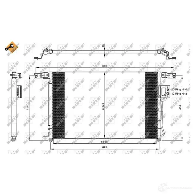 Радиатор кондиционера NRF 8718042118721 1788076 35965 8HF 4W - Изображение 1
