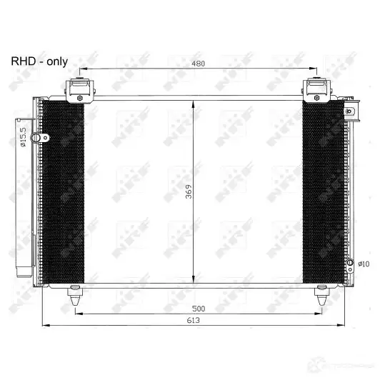 Радиатор кондиционера NRF 35593 1787817 NA OAXQ 8718042024756 изображение 5