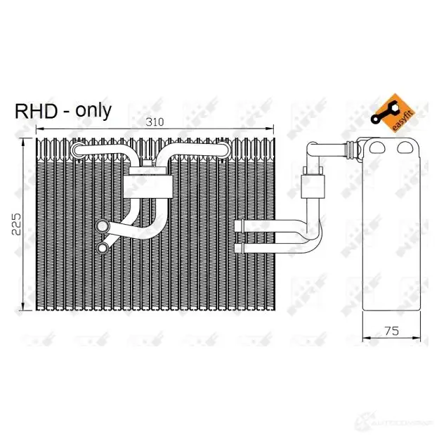 Радиатор кондиционера NRF 350486 K60WC N 1437708996 изображение 1