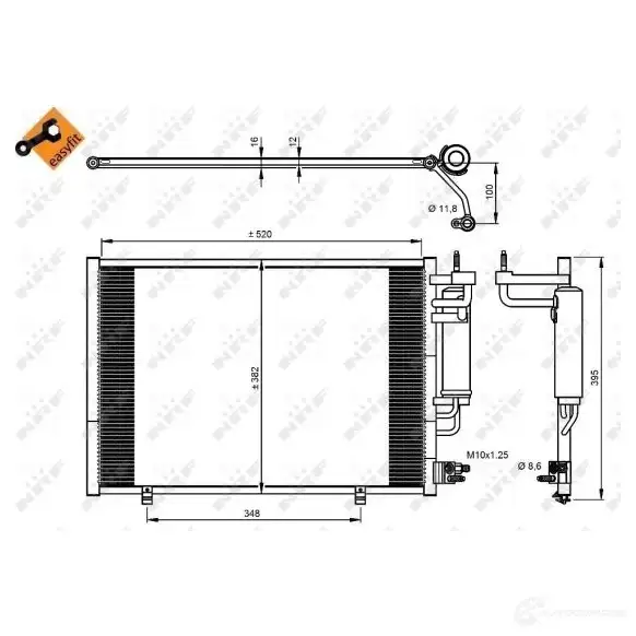 Радиатор кондиционера NRF 8718042160867 1787452 350205 05 WN6CR изображение 1