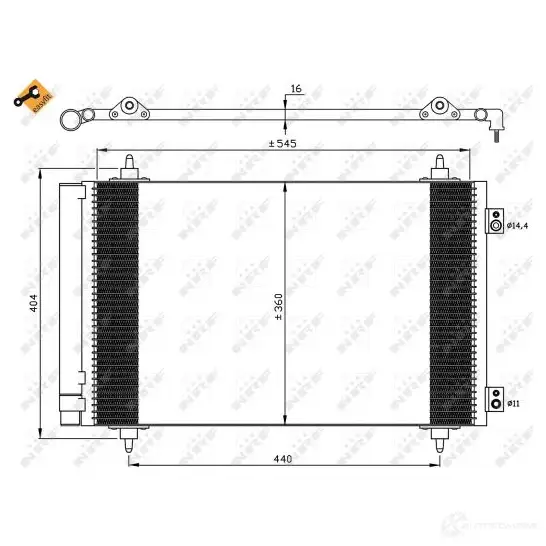 Радиатор кондиционера NRF 35844 V316P7 8 8718042079411 1787961 изображение 3